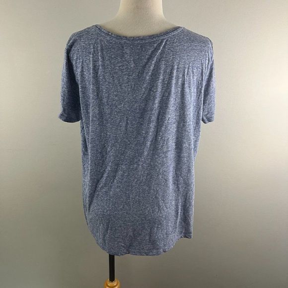 🌿4/$35🌿 MYSTYLE Blue‎ Scoop Neck Tee (L) - Picture 5 of 8